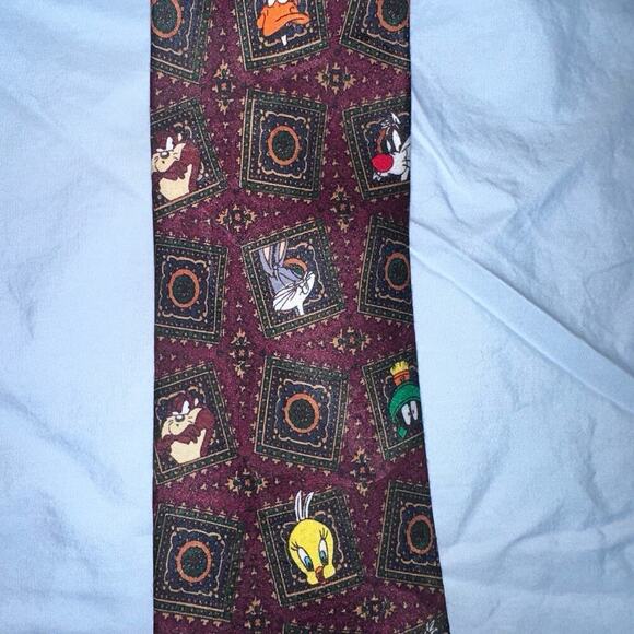 EUC Warner Brothers Looney Tunes Men’s Necktie 100% Polyester Korea - Picture 3 of 5
